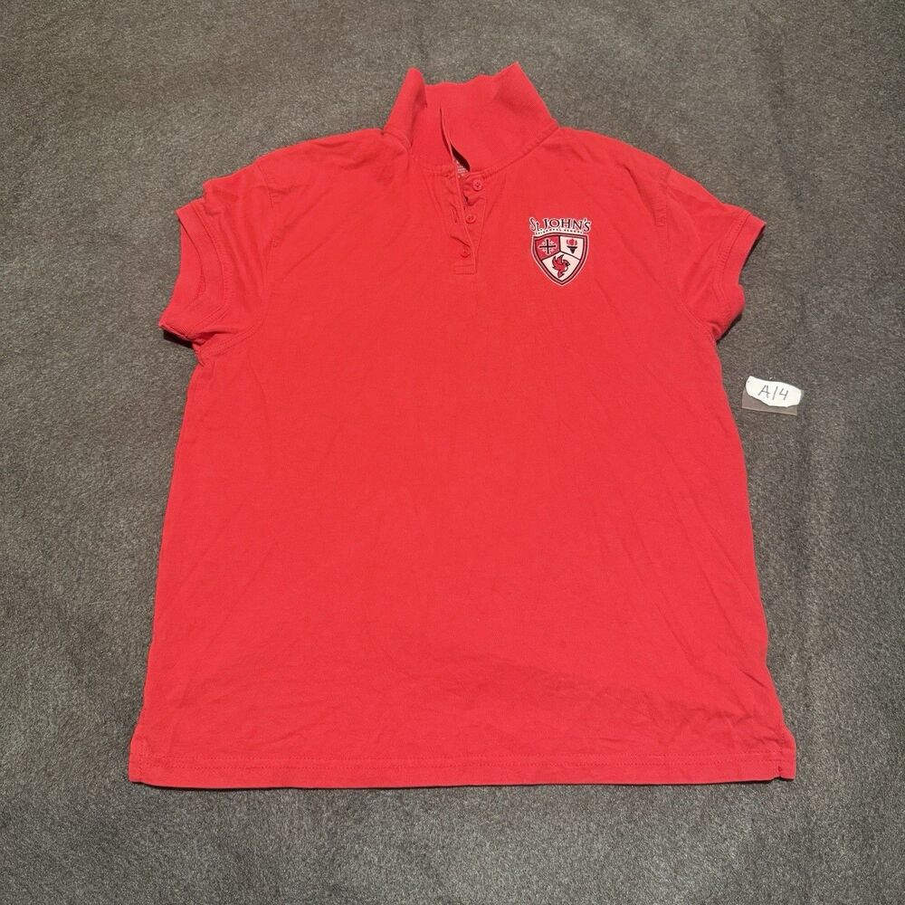 St Johns Episcopal School Girls Uniform Polo YXL Extra Large Youth 14/16 Red